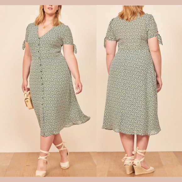 Reformation Dresses & Skirts - NWT $218 REFORMATION [ 16 ] Rosalinda Floral Tie Sleeve Dress In Venezuela T2134